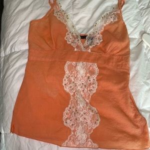 Coral colored cotton Tank top